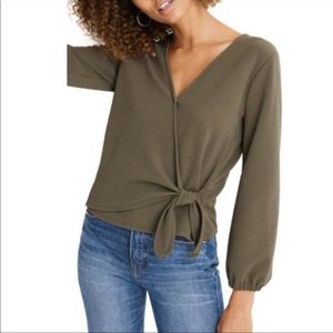 FREE SHIPPING Texture & Thread Olive Green top